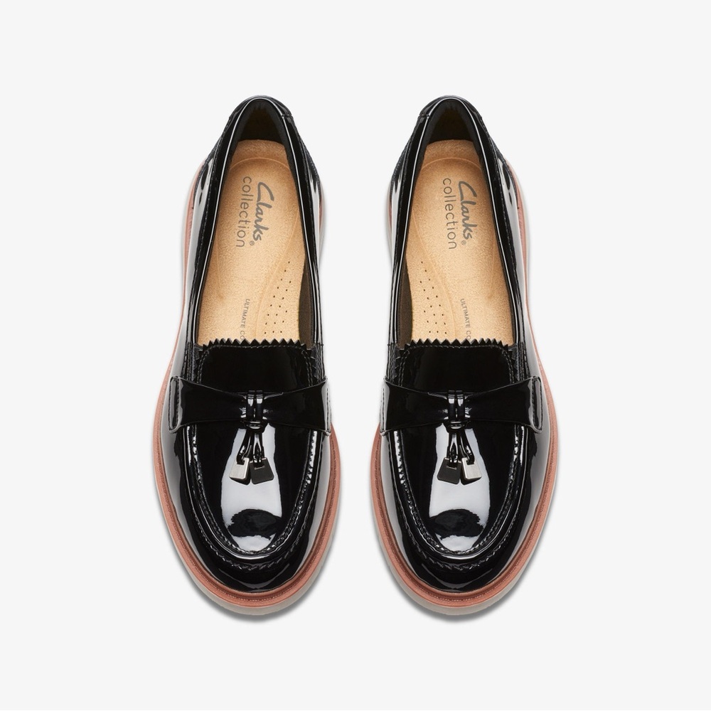 Clarks Westlynn Bella Black Patent Leather Loafer